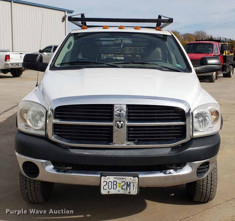 image for item DB9409 2008 Dodge Ram 3500 Quad Cab utility bed pickup truck