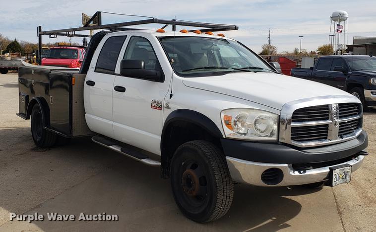 image for item DB9409 2008 Dodge Ram 3500 Quad Cab utility bed pickup truck