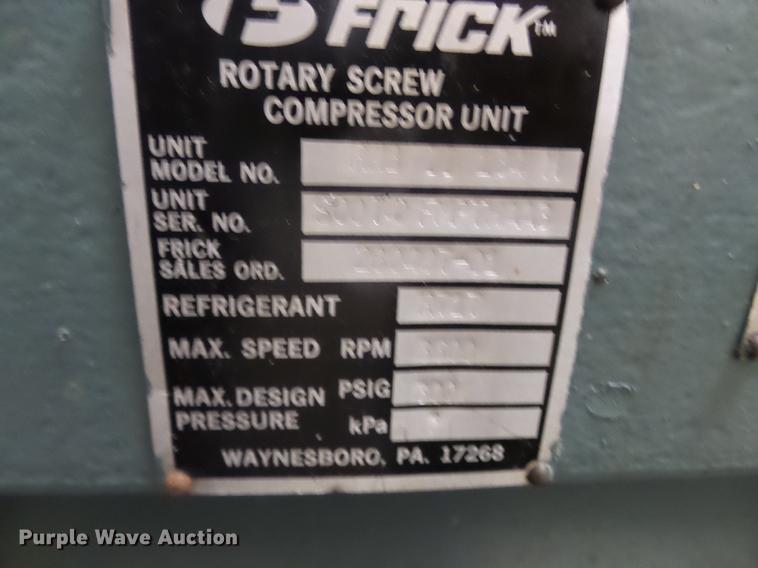 image for item DD2481 Frick RWBII134H ammonia compressor