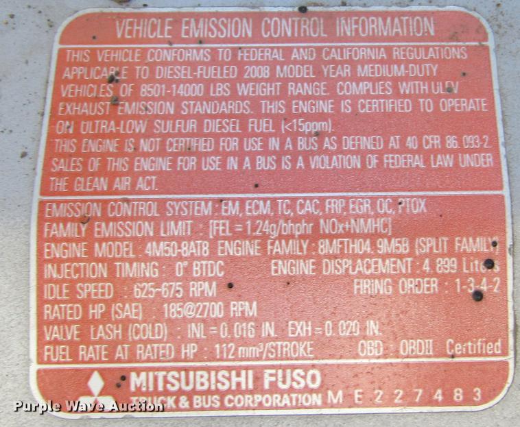 image for item DD2669 2008 Mitsubishi Fuso FE125 flatbed truck