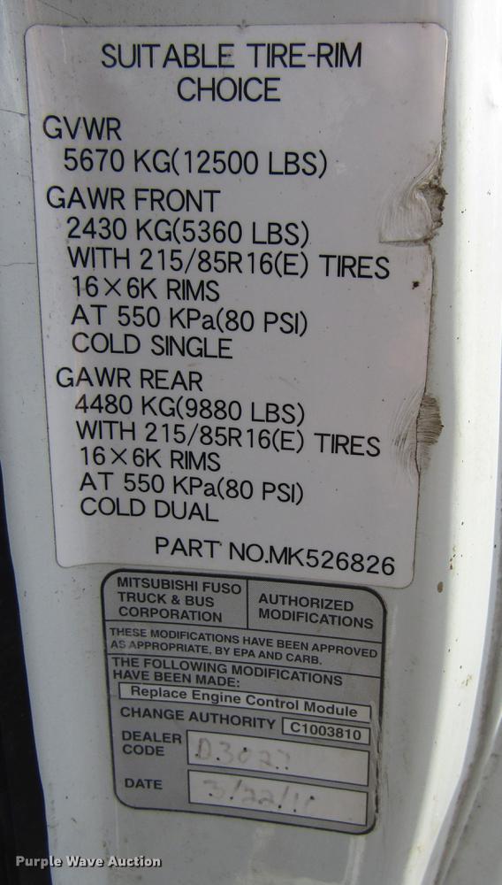 image for item DD2669 2008 Mitsubishi Fuso FE125 flatbed truck