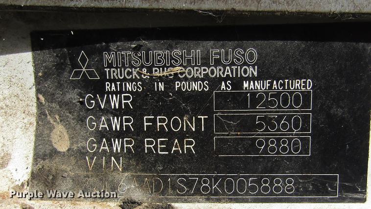 image for item DD2669 2008 Mitsubishi Fuso FE125 flatbed truck
