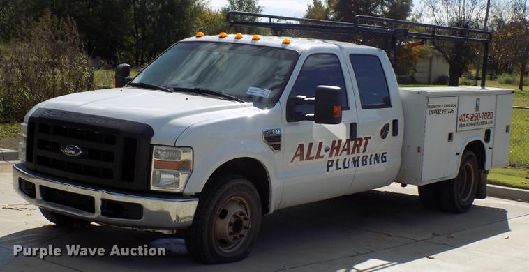 image for item DD3501 2010 Ford F350 Super Duty Crew Cab utility bed pickup truck