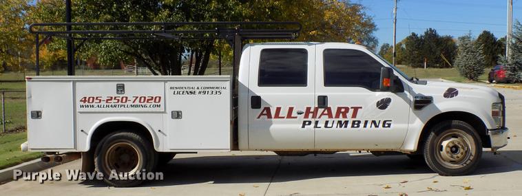 image for item DD3501 2010 Ford F350 Super Duty Crew Cab utility bed pickup truck