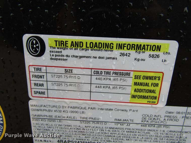 image for item DD3772 2017 Interstate enclosed cargo trailer