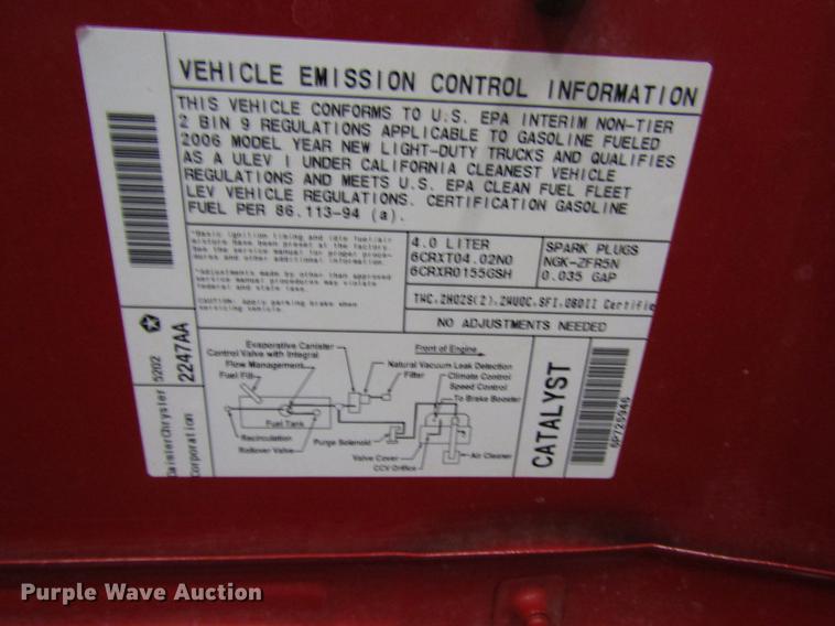 image for item DD3776 2006 Jeep Wrangler Rubicon SUV