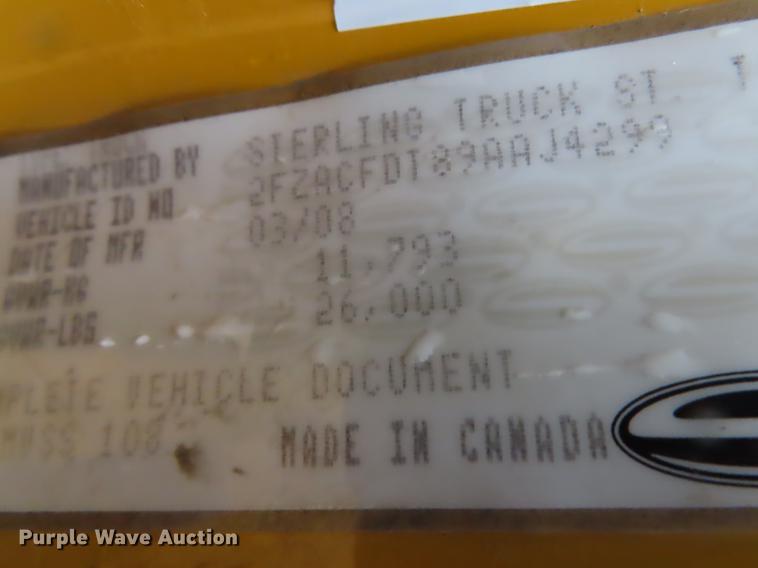 image for item DF1284 2009 Sterling Acterra dump flatbed truck