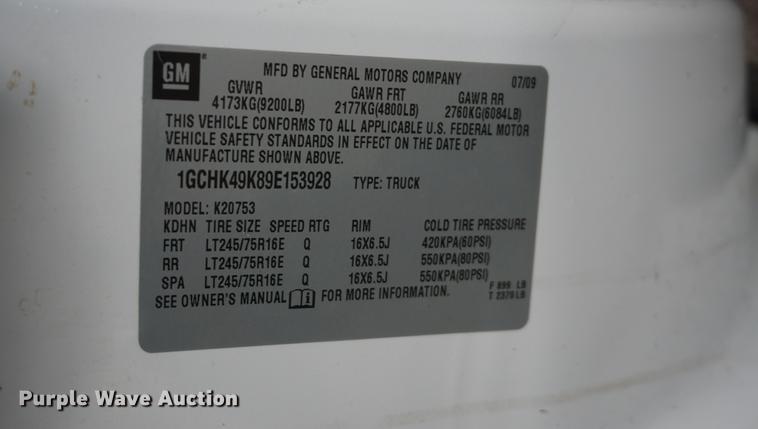 image for item DF1575 2009 Chevrolet Silverado 2500HD Ext. Cab pickup truck