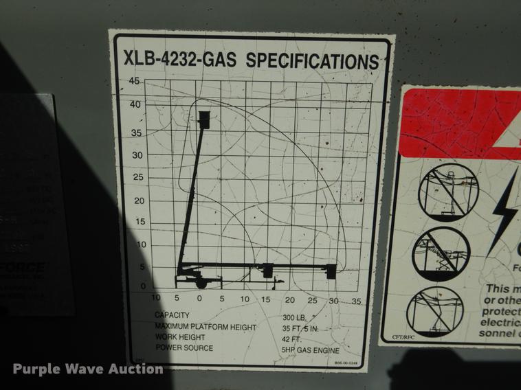 image for item DF2042 1997 Workforce XLB-4232 boom lift