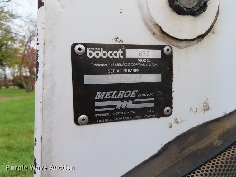 image for item DN9194 1993 Bobcat 853 skid steer