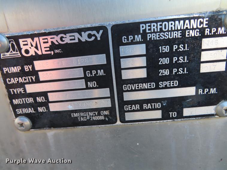 image for item DN9232 1988 Mack CF611FC fire truck