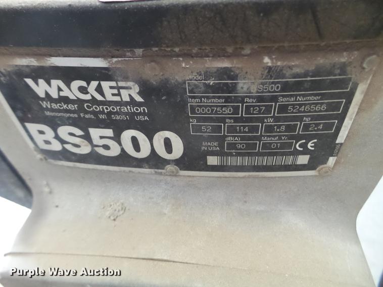 image for item DX9544 Wacker BS500 compactor