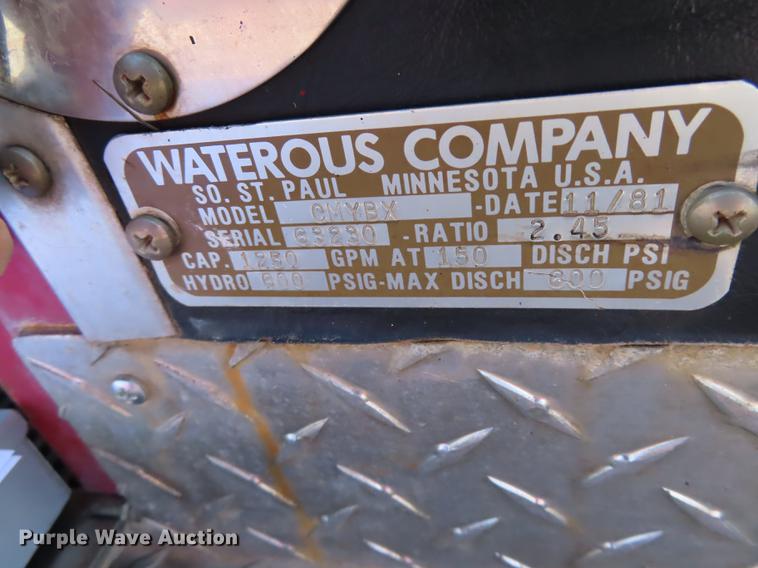 image for item EI9998 1982 Pierce Arrow V-1324M fire truck