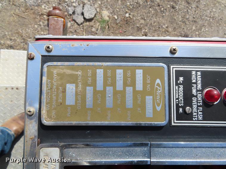 image for item EI9998 1982 Pierce Arrow V-1324M fire truck