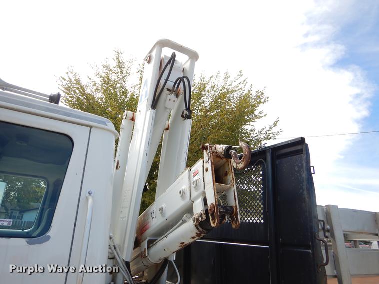 image for item EO9713 2002 International 4900 flatbed truck with Auto Crane