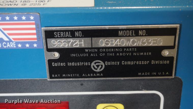 image for item EU9172 Quincy QSB40WCW33EQ air compressor