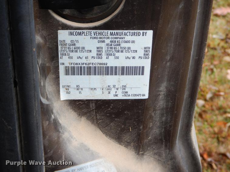 image for item EW9575 2015 Ford F350 Super Duty XL SuperCab bale bed pickup truck