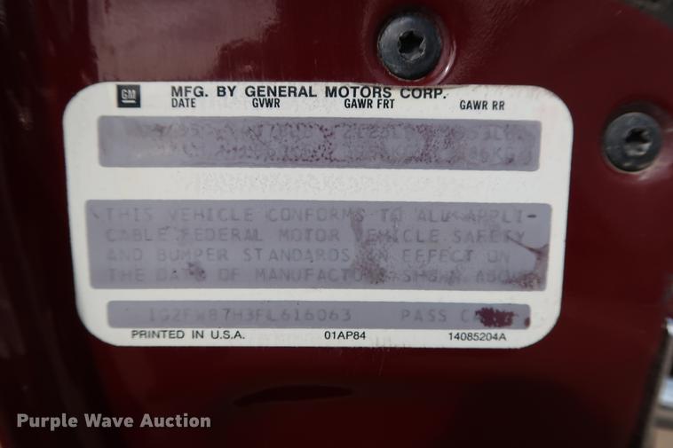 image for item FE9539 1985 Pontiac Firebird Trans Am