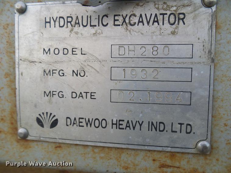 image for item DB2027 1994 Daewoo DH280 excavator