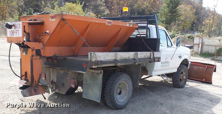 image for item DB2029 1997 Ford F350 dump flatbed pickup truck