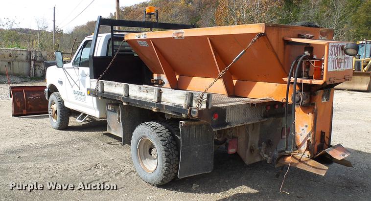 image for item DB2029 1997 Ford F350 dump flatbed pickup truck