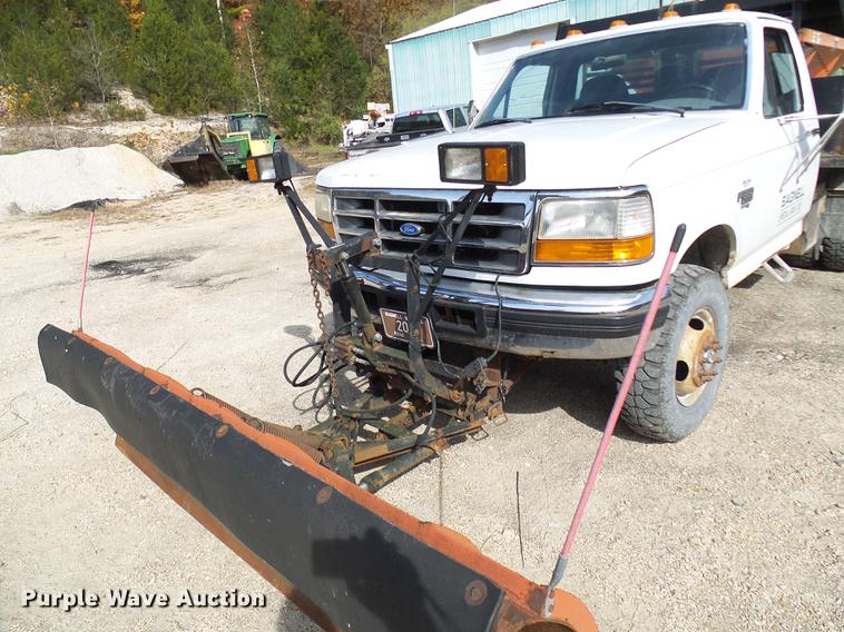 image for item DB2029 1997 Ford F350 dump flatbed pickup truck