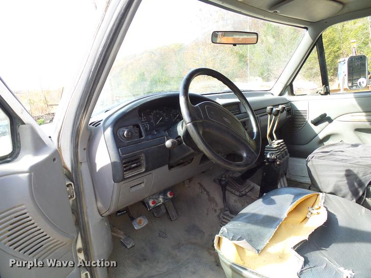 image for item DB2029 1997 Ford F350 dump flatbed pickup truck