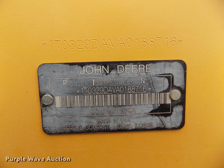 image for item DD3484 2010 John Deere 329D skid steer