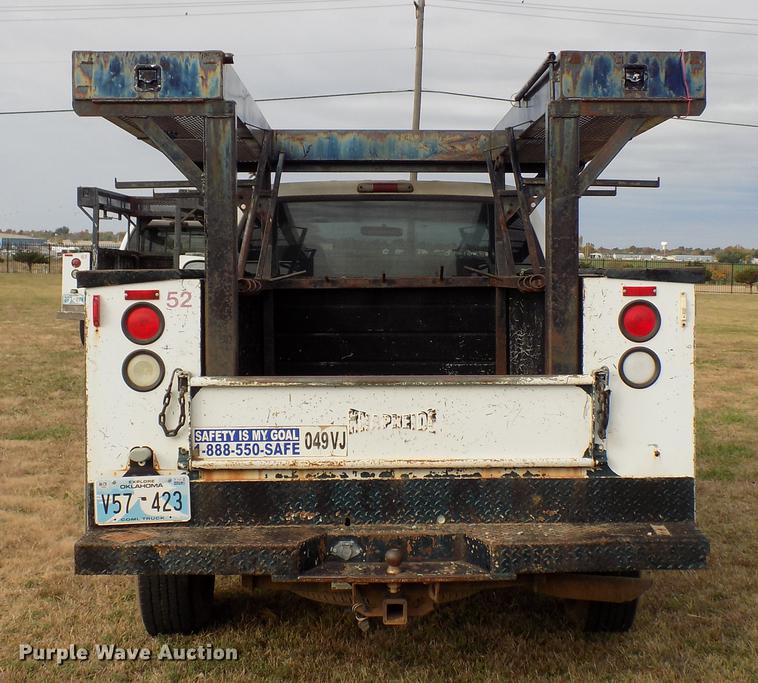 image for item DD3506 2002 Ford F350 Super Duty Crew Cab utility bed pickup truck