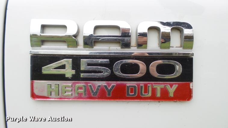 image for item DE4922 2008 Dodge Ram 4500 Quad Cab utility bed truck