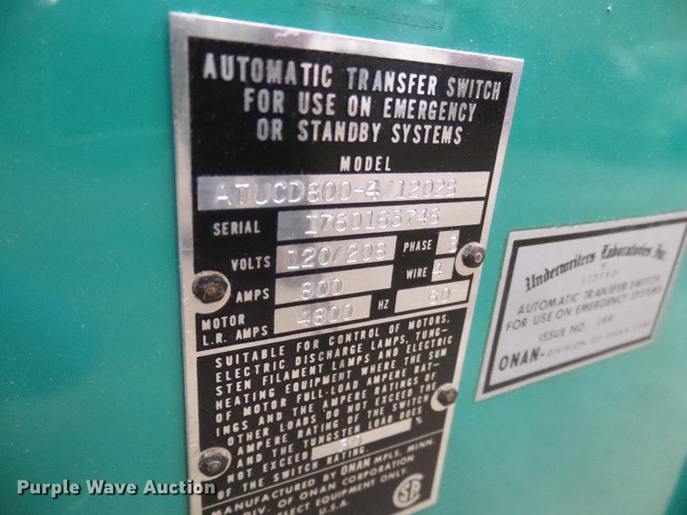 image for item DE5322 Onan 2000FDP generator