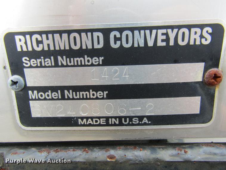 image for item DE5891 Richmond Conveyors SV240806-2 shingle conveyor