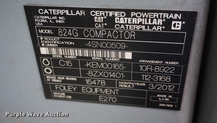 image for item DF1529 2002 Caterpillar 824G wheel dozer