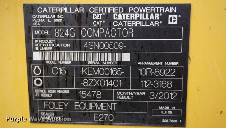 image for item DF1529 2002 Caterpillar 824G wheel dozer