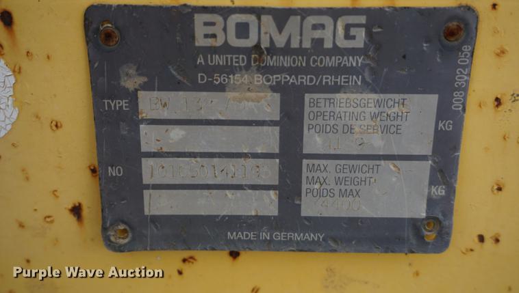 image for item DF1544 2000 Bomag BW138AD double drum vibratory roller