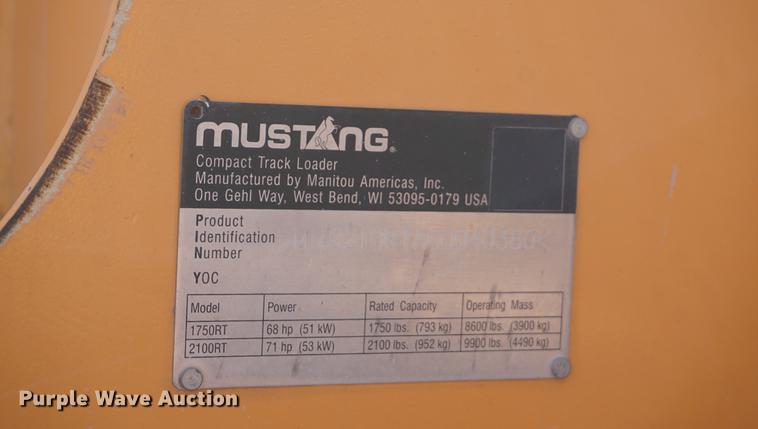 image for item DF1551 2012 Mustang 2100RT skid steer