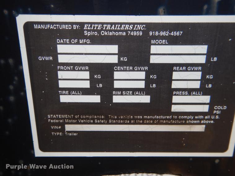 image for item DF2004 2005 Elite equipment trailer