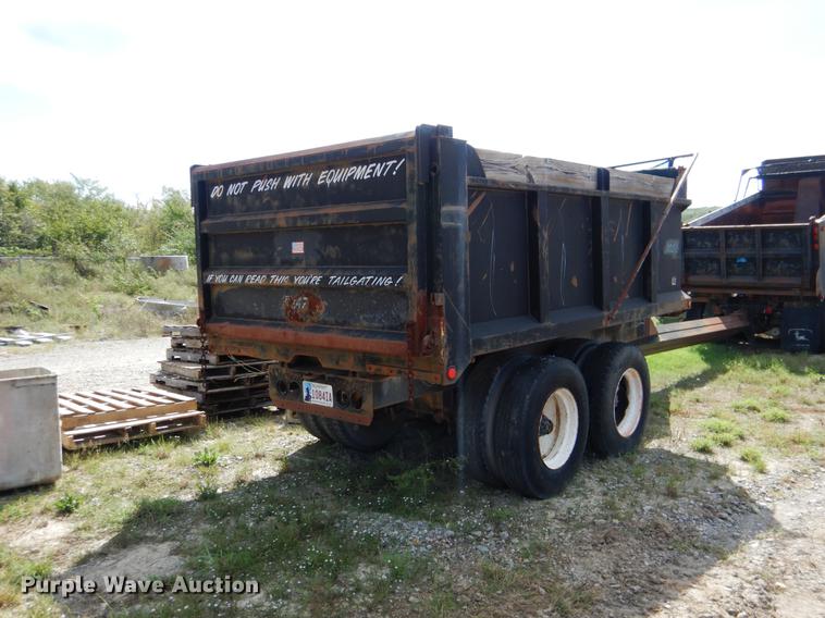 image for item DF2018 1999 Shop built end dump pup trailer