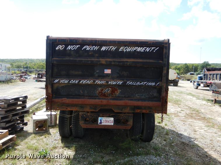 image for item DF2018 1999 Shop built end dump pup trailer
