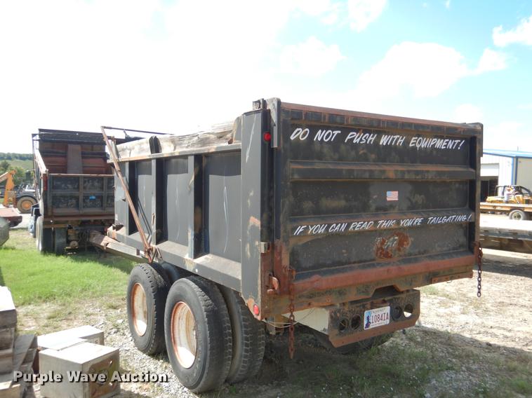 image for item DF2018 1999 Shop built end dump pup trailer