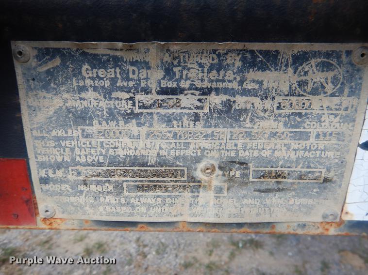 image for item DF2023 1988 Great Dane GPDAR-248 equipment trailer