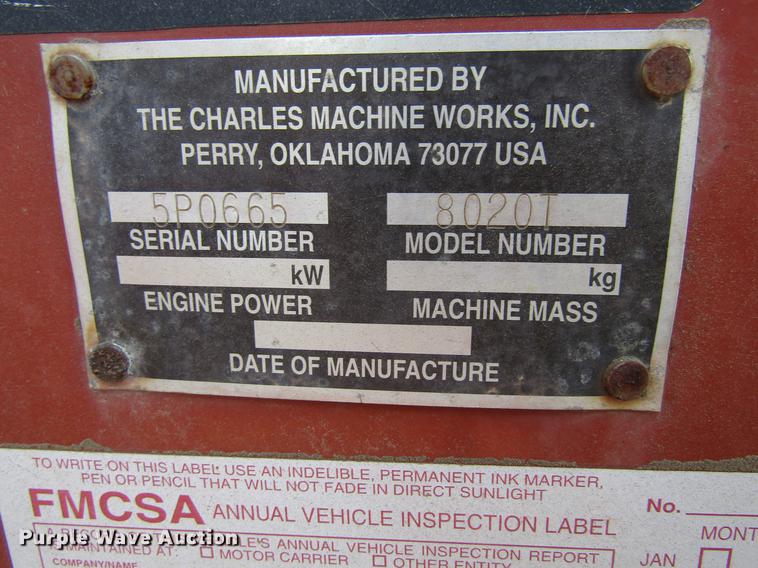 image for item DF3878 1997 Ditch Witch 8020 trencher