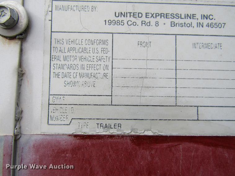 image for item DF3879 1998 United Express Line enclosed cargo trailer