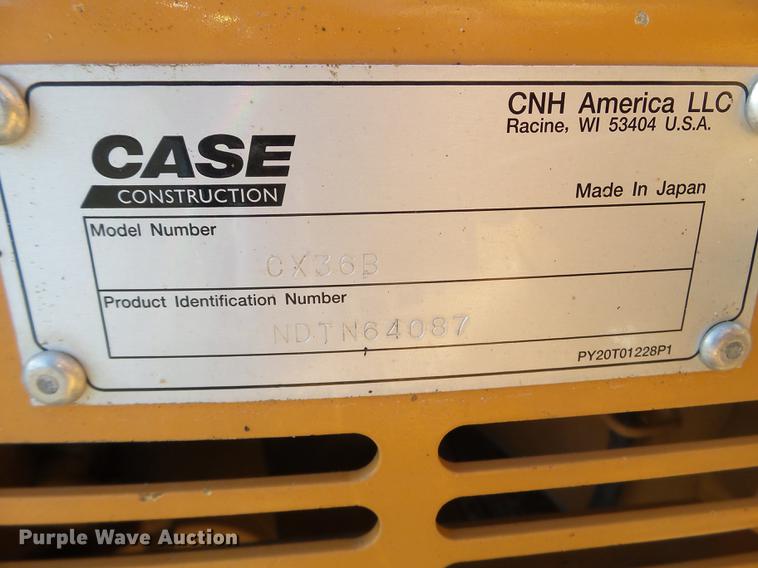image for item DX9537 2013 Case CX36B mini excavator