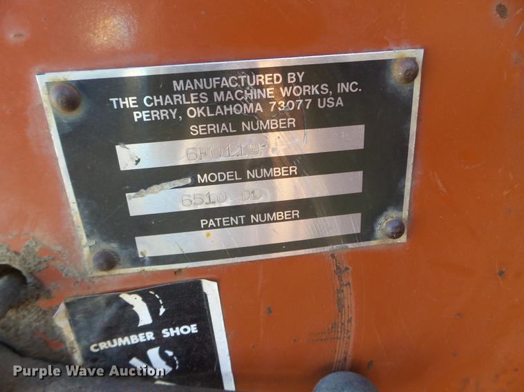 image for item DX9539 1989 Ditch Witch 6510DD trencher