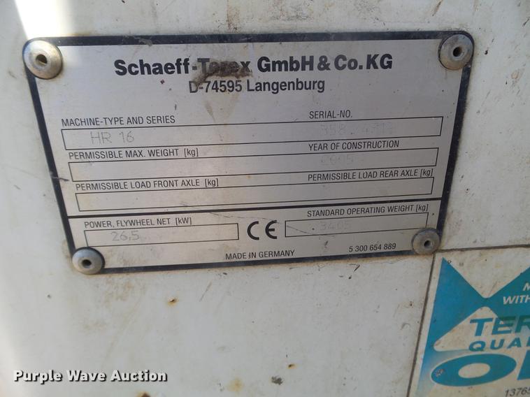 image for item DX9571 2005 Terex HR16 mini excavator