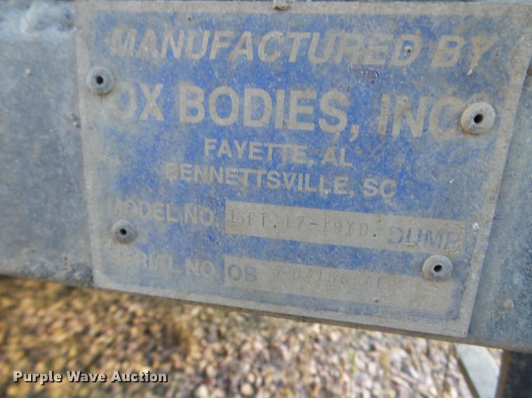 image for item DX9575 Ox Body dump bed