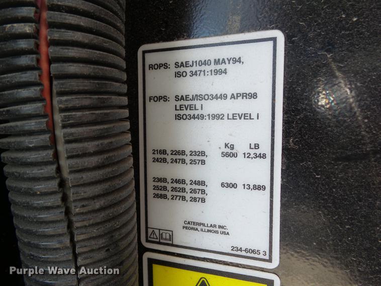 image for item DZ9460 2008 Caterpillar 216B2 skid steer