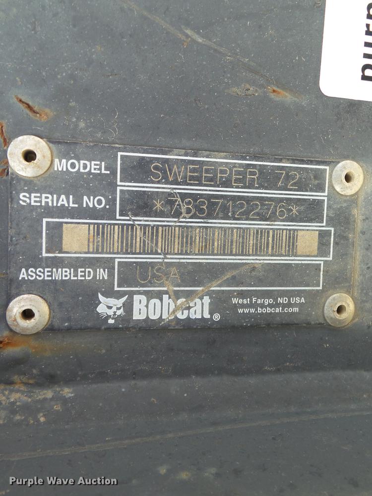image for item DZ9471 Bobcat Sweeper 72 skid steer sweeper