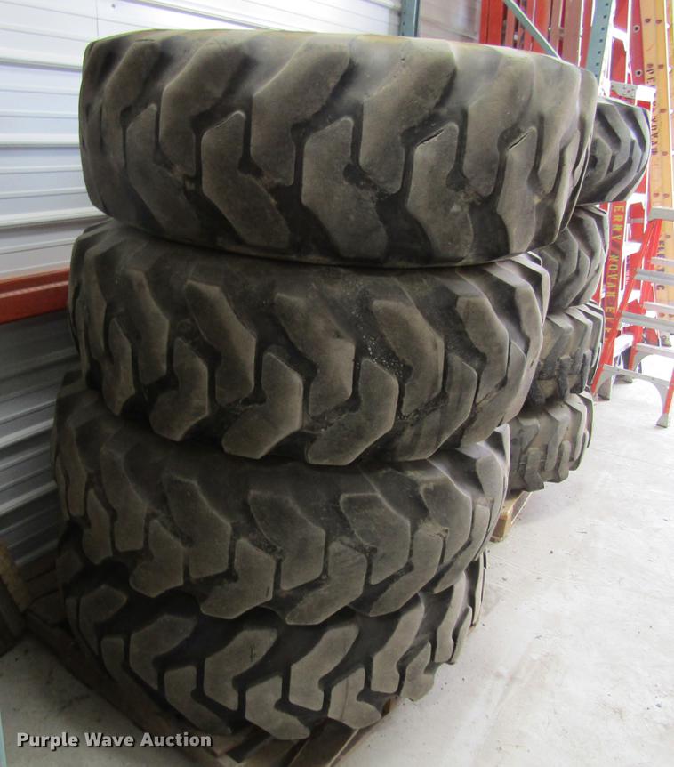 image for item EU9518 (8) 14-24 foam filled tires and wheels